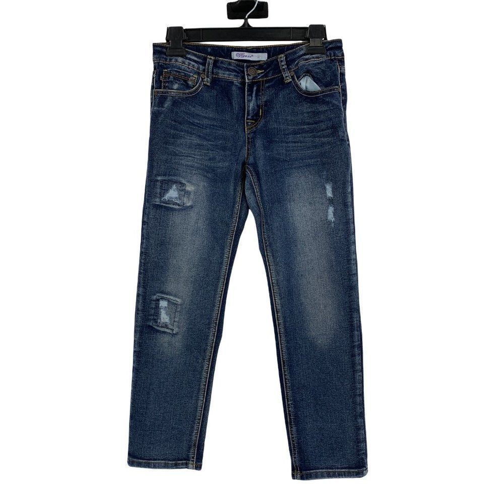 Girls
Youth Vigoss Jeans Size 12 Stretch Distress 0239 Blue Denim